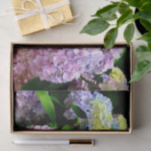 Papier Mousseline Hydrangea garden, rose, bleu, purple floral (Cadeau)