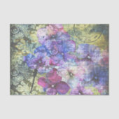 Papier Mousseline Hydrangea Petals Floral Ephemera Découpage (Recto)