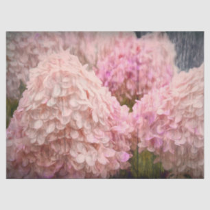 Papier Mousseline Hydrangea Vintage Blush rose Floral bois Découpage