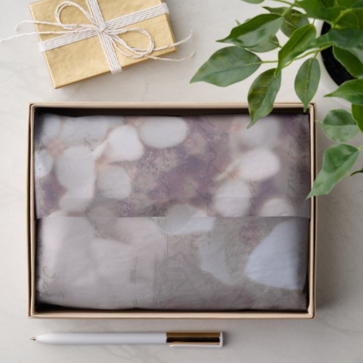 Papier Mousseline Hydrangeas Dusty Rose Pink Decoupage papier papier (Cadeau)