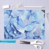Papier Mousseline Hydrangée bleu clair (Artisanat)