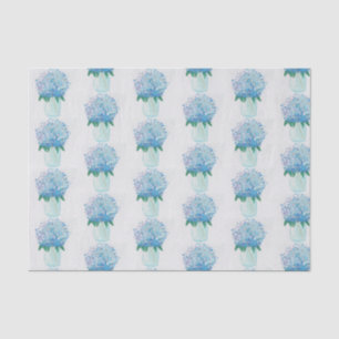Papier Mousseline Hydrangée bleue et violette