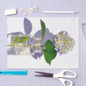 Papier Mousseline hydrangée et pot de mason (Artisanat)