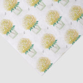 Papier Mousseline Hydrangée jaune (Détail)