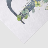 Papier Mousseline Hydrangée Lunaire Floral Aquarelle Alphabet B (Détail)