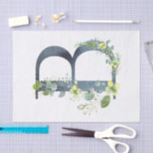 Papier Mousseline Hydrangée Lunaire Floral Aquarelle Alphabet B (Artisanat)