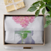 Papier Mousseline Hydrangée rose rose fleur rose (Cadeau)