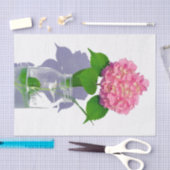 Papier Mousseline Hydrangée rose rose fleur rose (Artisanat)