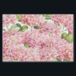 Papier Mousseline Hydrangée rose vintage Motif floral<br><div class="desc">Ce papier de tissu floral de style vintage présente des fleurs d'hydrangée rose romantique dans un motif gracieux. Parfait pour l'emballage cadeau mariage ou pour des projets artisanaux incluant le découpage. Conçu par un artiste de renommée mondiale ©Tim Coffey.</div>