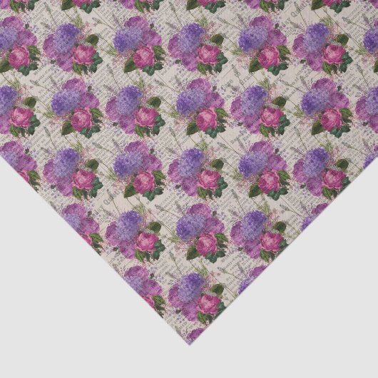 Papier Mousseline Hydrangée violette (Détail)