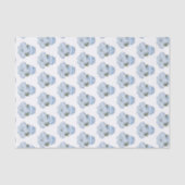 Papier Mousseline Hydrangées bleues en Chinoiserie Pot (Recto)