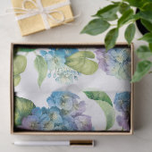 Papier Mousseline Hydrangées en fleur (Cadeau)