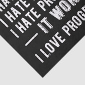 Papier Mousseline I Hate Programmation - Drôle Programmeur II (Détail)