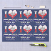 Papier Mousseline I Heart Love Bremond Texas (Artisanat)