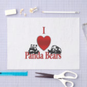 Papier Mousseline I Heart Panda Bears Fun (Artisanat)