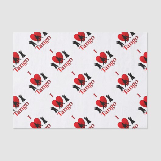 Papier Mousseline I Heart Tango (Recto)