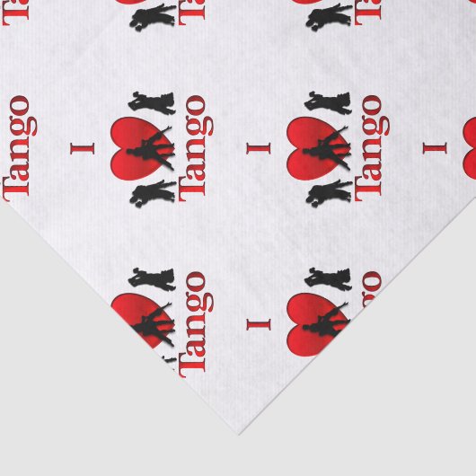 Papier Mousseline I Heart Tango (Détail)