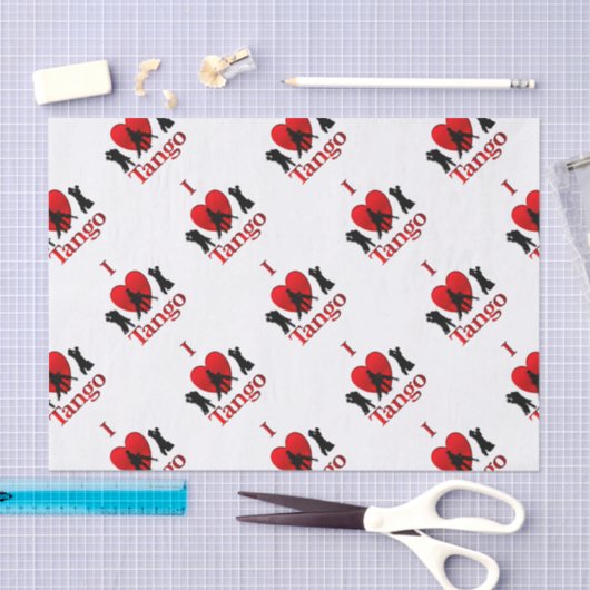 Papier Mousseline I Heart Tango (Artisanat)