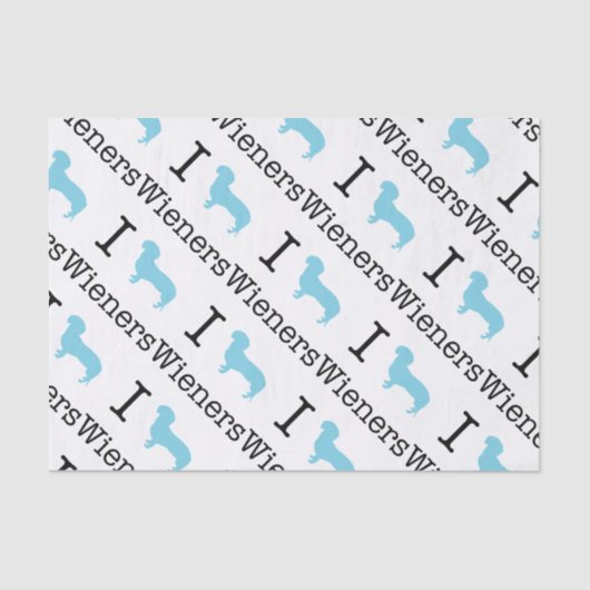 Papier Mousseline I Heart Wieners (Recto)