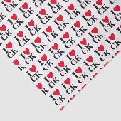 Papier Mousseline I Heart Your | Fun Custom monogram (Détail)