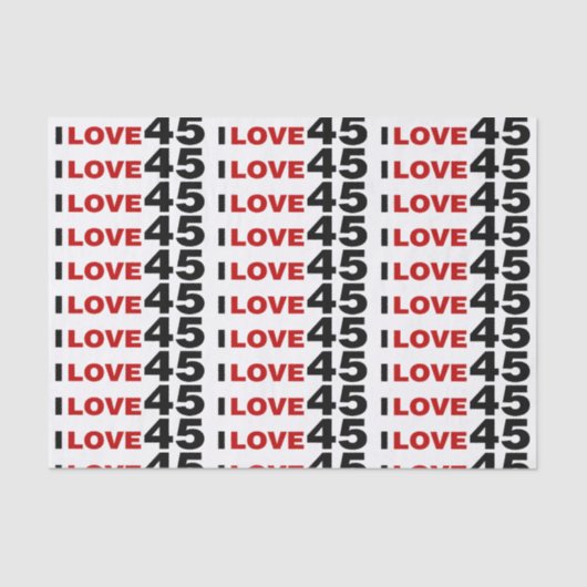 Papier Mousseline I Love 45 (Recto)