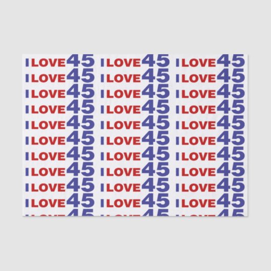 Papier Mousseline I Love 45 (Recto)