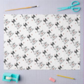 Papier Mousseline I Love Papillons (blanc & noir) Coeurs Chiens mign (Artisanat)