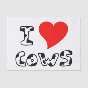 Papier Mousseline I vaches à coeur