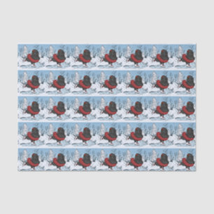 Papier Mousseline Icesking Terre-Neuve Puppy Winter Wonderland