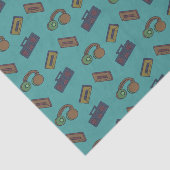 Papier Mousseline Icônes audio Retro Music Motif (Détail)