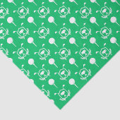 Papier Mousseline Icônes de golf vert et blanc (Détail)