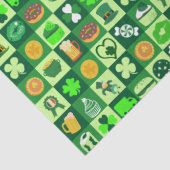 Papier Mousseline Icônes de la Saint-Patrick Motif sans couture (Détail)