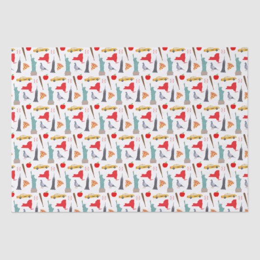 Papier Mousseline Icônes de New York (Recto)