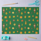 Papier Mousseline Icônes de Noël modernes du milieu du siècle rétro (Artisanat)