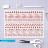 Papier Mousseline Icônes de Noël simples en rouge/blanc Motif (Artisanat)