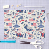 Papier Mousseline Icônes patriotiques - Statue de la Liberté, Drapea (Artisanat)