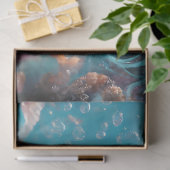 Papier Mousseline Icy Blue Elegant Mermaid Decoupage Paper v4 (Cadeau)