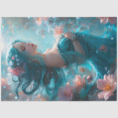 Papier Mousseline Icy Blue Elegant Mermaid Decoupage Paper v5 (Recto)