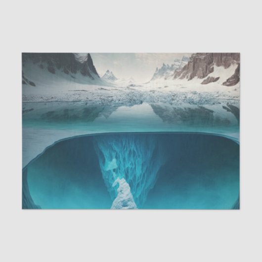 Papier Mousseline Icy Mountain View (Recto)