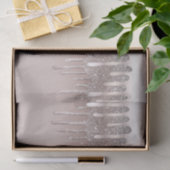 Papier Mousseline Icy Rose Rose Or Diamond Parties scintillant Drip (Cadeau)