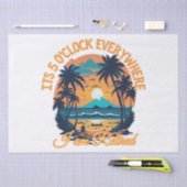 Papier Mousseline Il est 5 heures partout où je suis retraité (Artisanat)