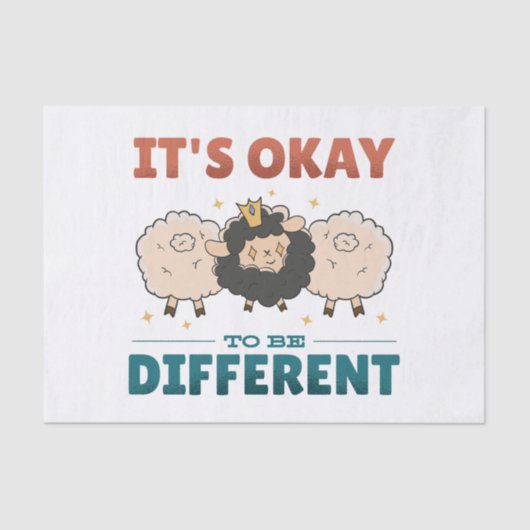 Papier Mousseline Il est bon d'être différent Invitation (Recto)