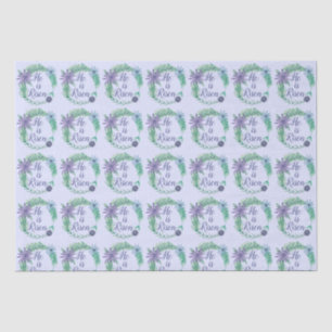 Papier Mousseline Il est ressuscité belle violette religieuse Pâques
