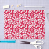 PAPIER MOUSSELINE ÎLE PLUMERIA (ROUGE) (Artisanat)