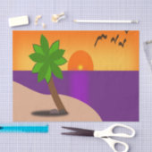 PAPIER MOUSSELINE ÎLE TROPICALE (Artisanat)