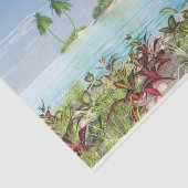 Papier Mousseline îles tropicales de palmier de la plage 3D (Détail)