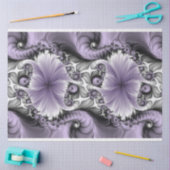 Papier Mousseline Illusion Lilac Abstrait Floral Fractal Art Imagina (Artisanat)