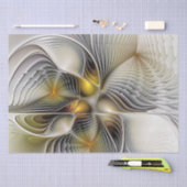 Papier Mousseline Illusion Optique Abstrait 3D Fractal Avec Profonde (Artisanat)