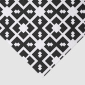 Papier Mousseline Illusion optique Motif géométrique noir et blanc (Détail)