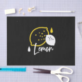 Papier Mousseline Illustration Abstraite au citron - Art des agrumes (Artisanat)